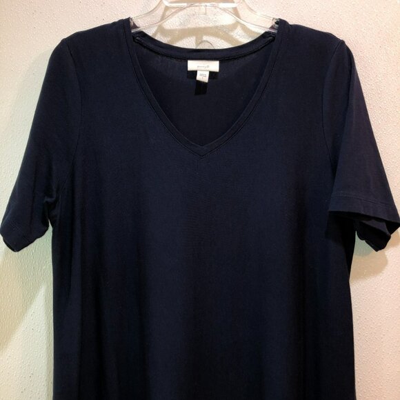 Pure J Jill Womens Large Blue Short Sleeve V Neck Modal Blend Maxi Dress Size L - Picture 4 of 10